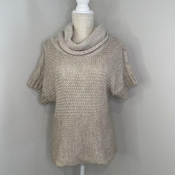 Soft Surroundings Sweaters - Soft Surroundings Wool Alpaca Blend Cowl Neck Knit Sweater Cream Women's Size XS